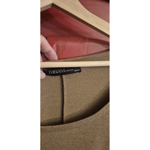 Zanzea Collection XXXL Oversized  Tan Lightweight Sweater High Low Tunic EUC - Picture 3 of 5